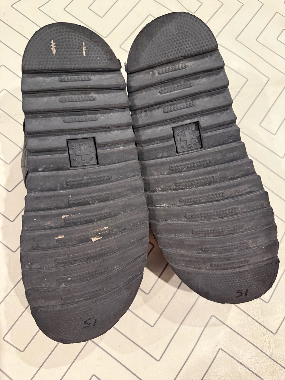 Dr. Martens Black Leather SoftWair Stacked Sandals - Picture 14 of 14